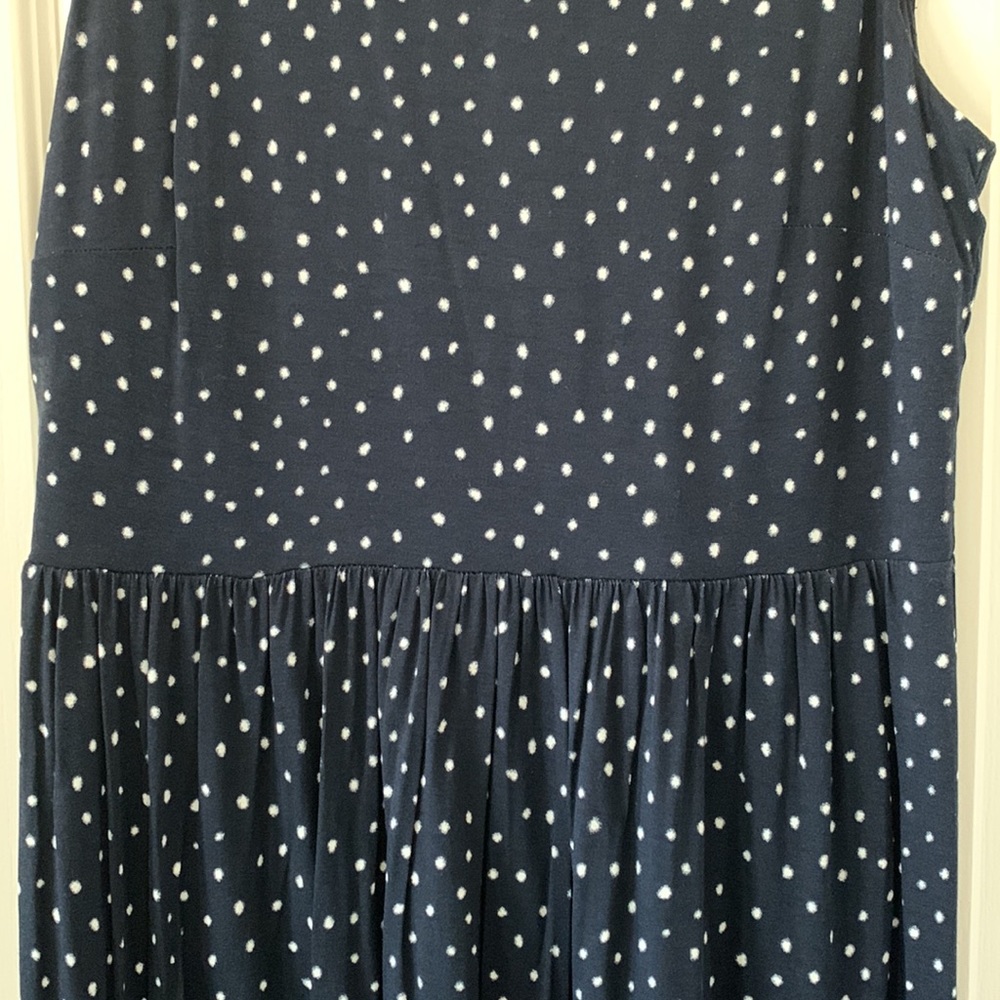 NWT LOFT Black/White Polka Dot Print Cap Sleeves Dress Size M - Picture 6 of 16